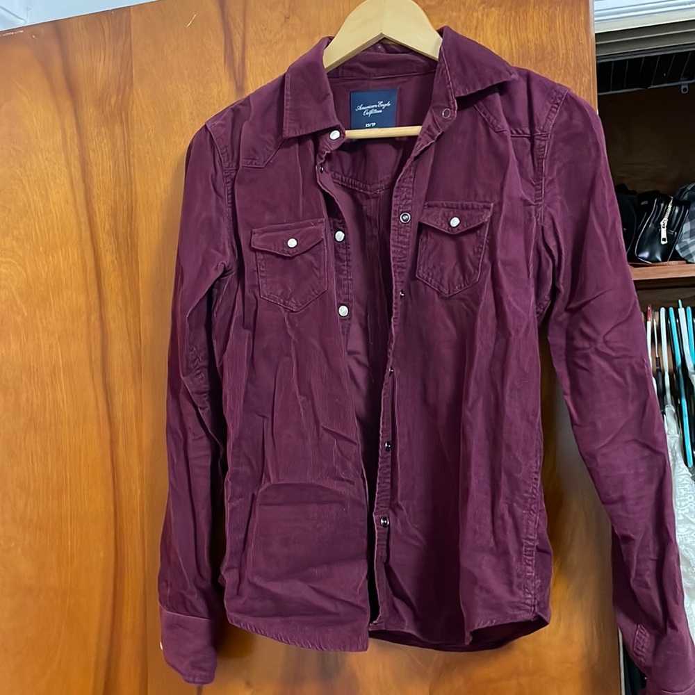 Maroon Corduroy button down